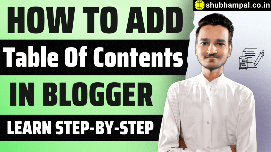 table of contents in blogger,how to add table of contents in blogger,table of contents