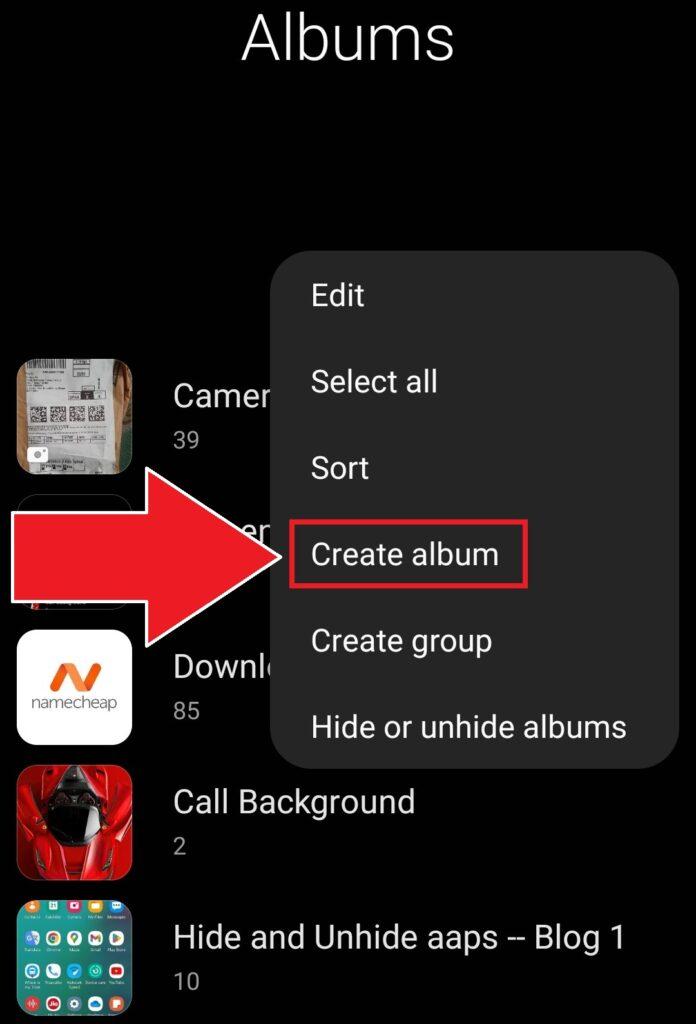 how to hide photos in gallery in samsung