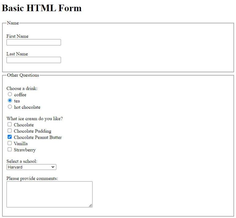 HTML Programs With Their Input And Output