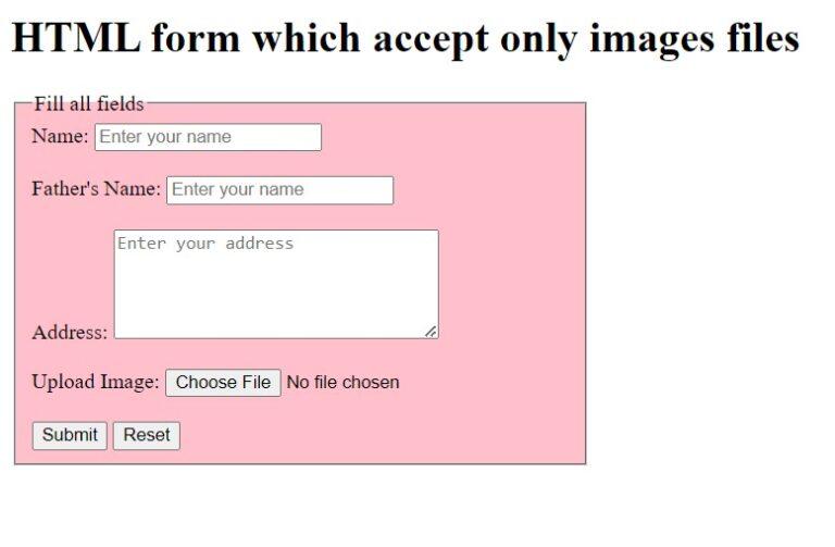 HTML Programs With Their Input And Output