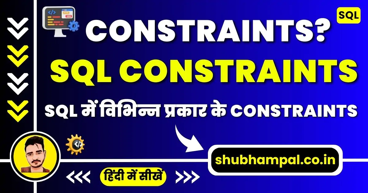 constraints in sql