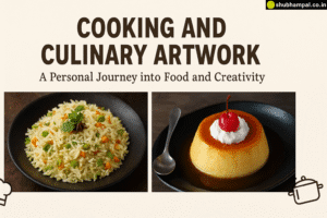 Cooking and Culinary Artwork: A Personal Journey into Food Professional blog thumbnail with the title "Cooking and Culinary Artwork: A Personal Journey into Food and Creativity" featuring food, creativity, and artistic culinary elements.