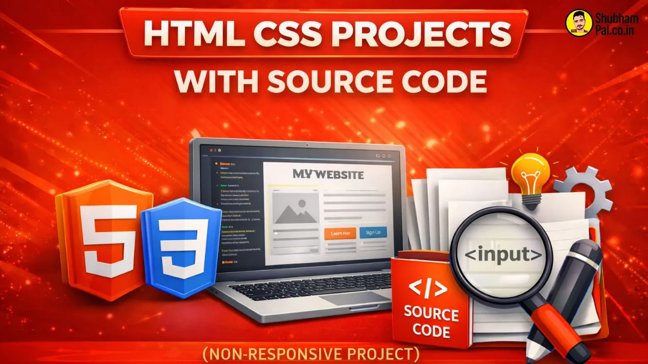 html css projects with source code