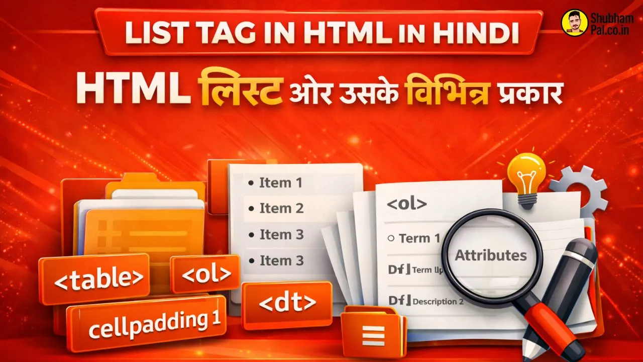 list tag in html in hindi